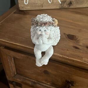 Dreamsicles Mischievous Sitting Cherub Blue Eyed Angel Ceramic Figurine Gift
